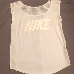 Nike off white tee shirt mesh/lace detailing